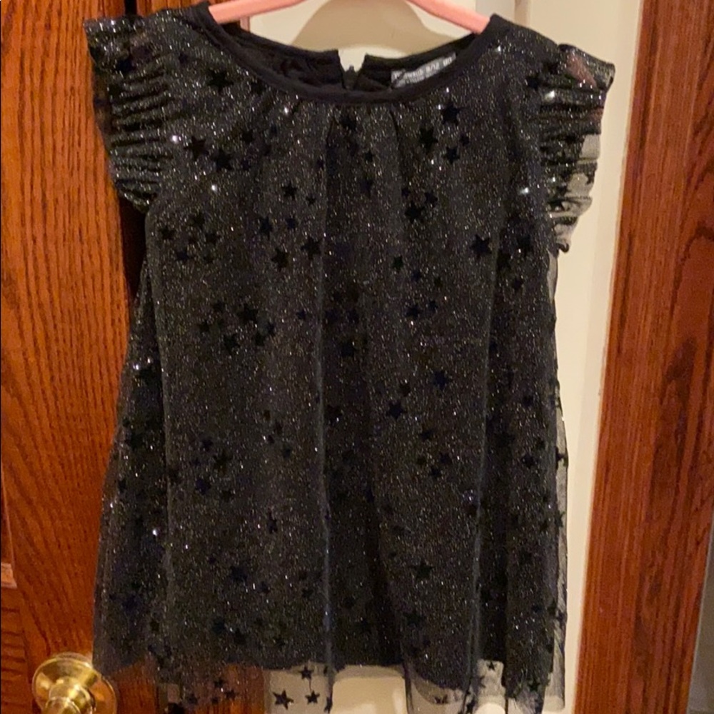 Yellow sub baby girl black star dress 9/12 month
